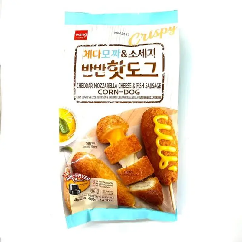 CHEDDAR MOZZARELLA & FISH SAUSAGE CORN DOG 100G